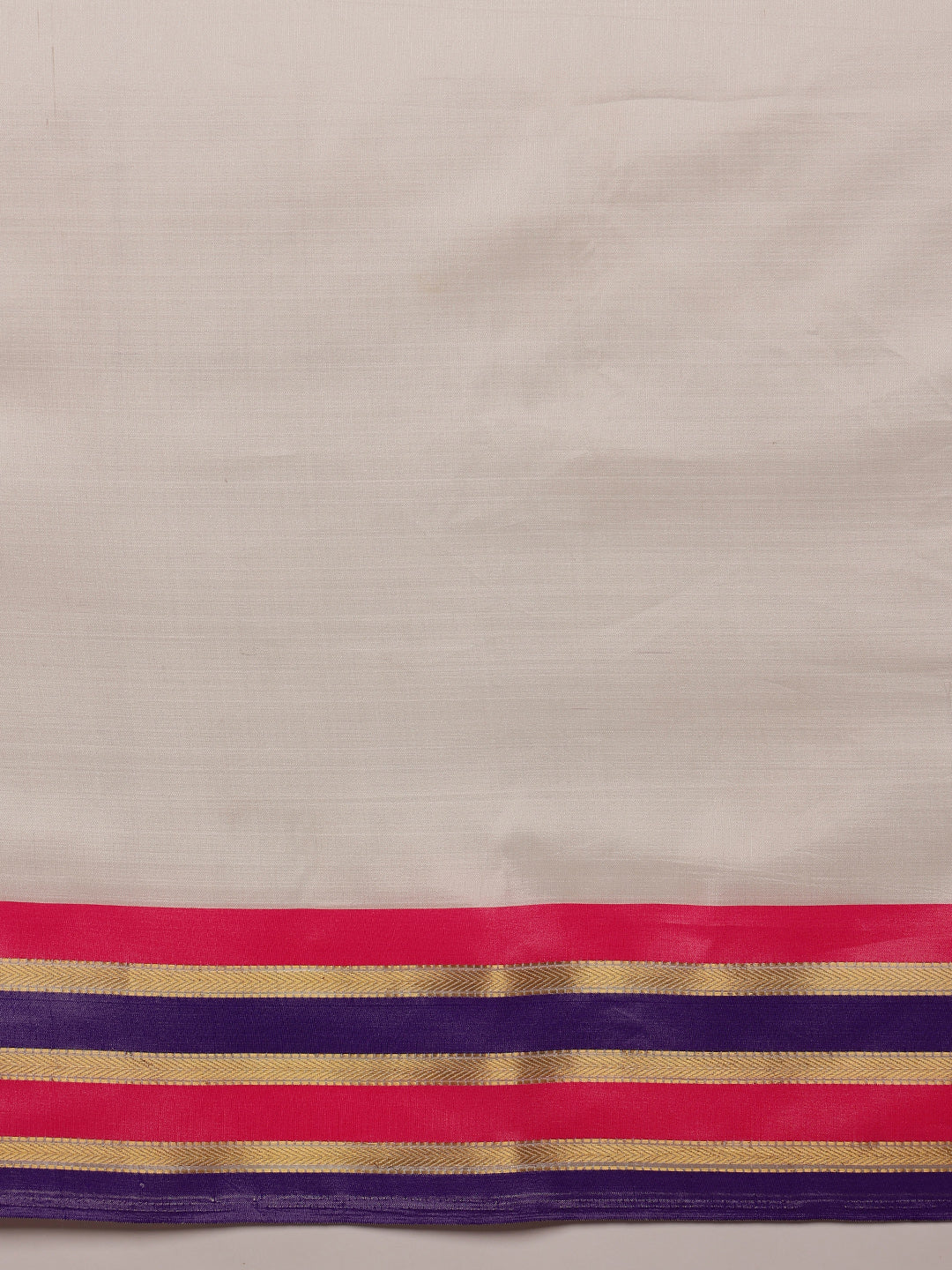 Hiral Fashion White Banarasi Soft Silk Solid Saree | Grocsy