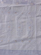 Gray Cotton Woven Zari Design Floral Saree with Unstitched Blouse - Hiral Fashion | Grocsy