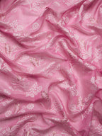 Pink Cotton Woven Zari Design Floral Saree with Unstitched Blouse - Hiral Fashion | Grocsy
