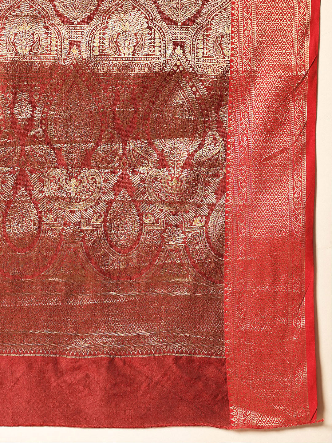 Hiral Fashion Green Banarasi Silk Woven Design Saree | Grocsy