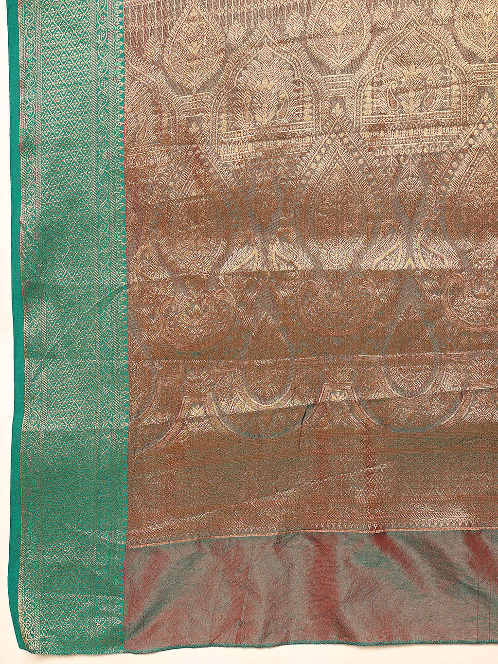 Hiral Fashion Red Banarasi Silk Woven Design Saree | Grocsy