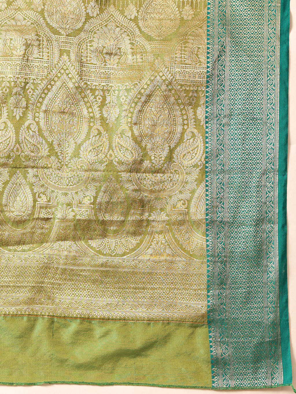 Hiral Fashion Yellow Banarasi Silk Woven Design Saree | Grocsy