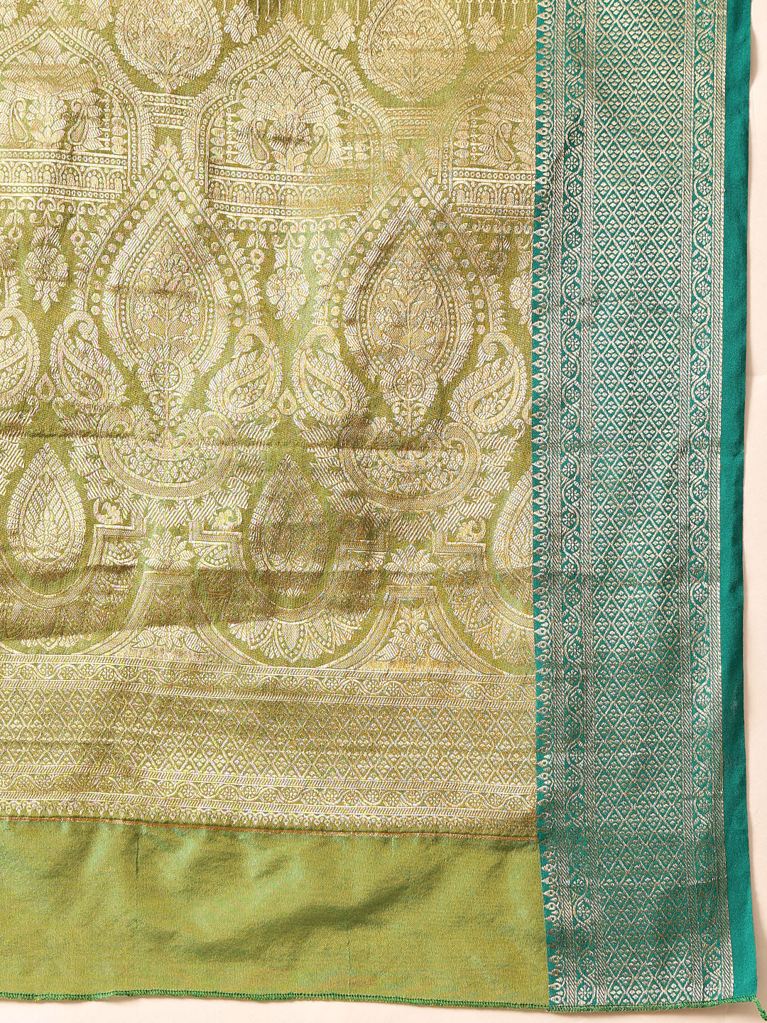 Hiral Fashion Yellow Banarasi Silk Woven Design Saree | Grocsy