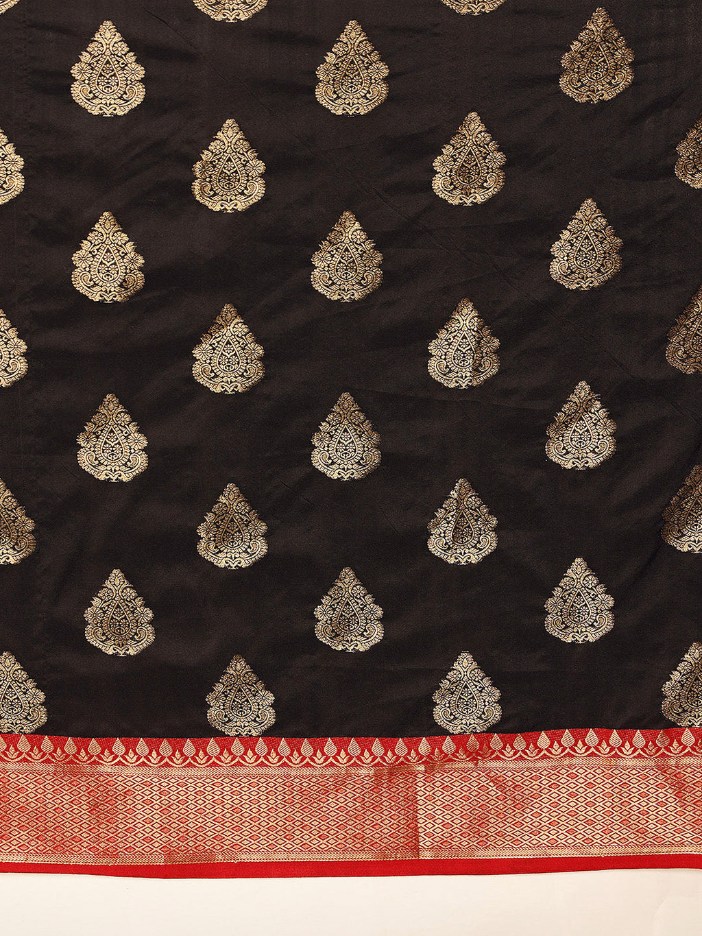Hiral Fashion Black Banarasi Silk Woven Design Saree | Grocsy
