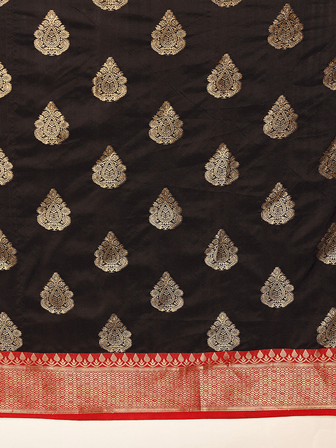Hiral Fashion Black Banarasi Silk Woven Design Saree | Grocsy