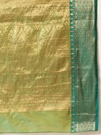 Hiral Fashion Yellow Banarasi Silk Woven Design Saree | Grocsy