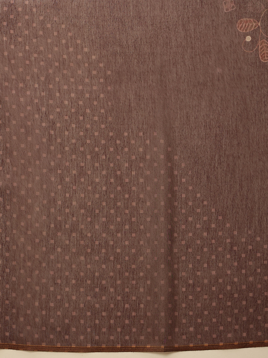 Hiral Fashion Brown Chanderi Cotton Blend Floral Digital Printed Saree | Grocsy