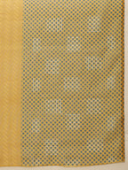 Hiral Fashion Yellow Chanderi Cotton Blend Abstract Digital Printed Saree | Grocsy