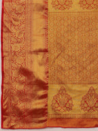 Green Pure Silk Woven Zari Design Geomatric Saree with Unstitched Blouse - Hiral Fashion | Grocsy