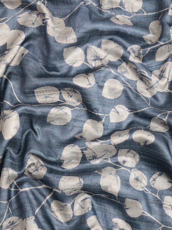 Blue Silk Blend Digital Print Floral Saree with Unstitched Blouse - Hiral Fashion | Grocsy