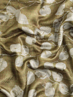 Olive Silk Blend Digital Print Floral Saree with Unstitched Blouse - Hiral Fashion | Grocsy