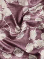 Purple Silk Blend Digital Print Floral Saree with Unstitched Blouse - Hiral Fashion | Grocsy