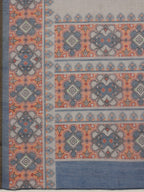 Gray Cotton Blend Digital Print Floral Saree with Unstitched Blouse - Hiral Fashion | Grocsy