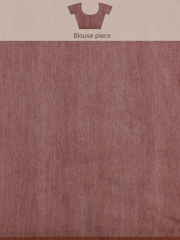 Peach Cotton Blend Digital Print Floral Saree with Unstitched Blouse - Hiral Fashion | Grocsy