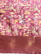Purple Kanchipuram Silk Digital Print Floral Saree with Unstitched Blouse - Hiral Fashion | Grocsy