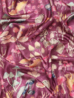 Purple Kanchipuram Silk Digital Print Floral Saree with Unstitched Blouse - Hiral Fashion | Grocsy