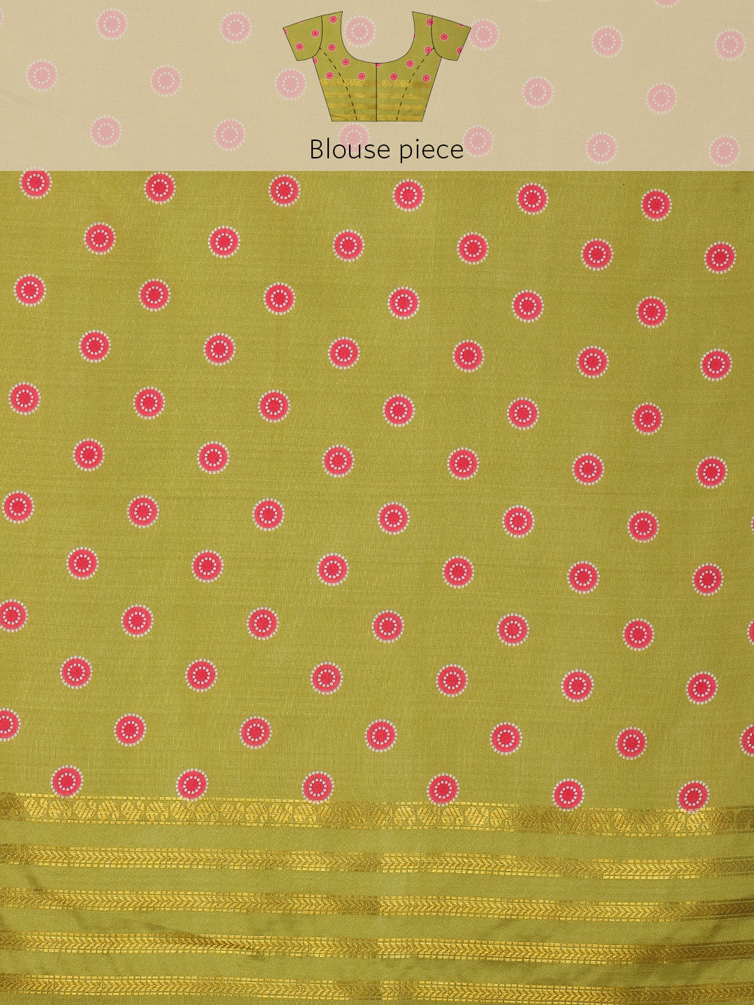 Multicolor Silk Blend Digital Print Bandhani Saree with Unstitched Blouse - Hiral Fashion | Grocsy