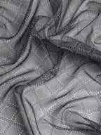 Gray Kanjeevaram Silk Digital Print Geomatric Saree with Unstitched Blouse - Hiral Fashion | Grocsy