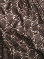 Brown Kanjeevaram Silk Digital Print Geomatric Saree with Unstitched Blouse - Hiral Fashion | Grocsy
