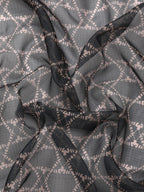 Gray Kanjeevaram Silk Digital Print Geomatric Saree with Unstitched Blouse - Hiral Fashion | Grocsy