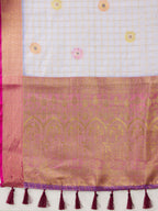 Lavender Munga Silk Digital Print Floral Saree with Unstitched Blouse - Hiral Fashion | Grocsy