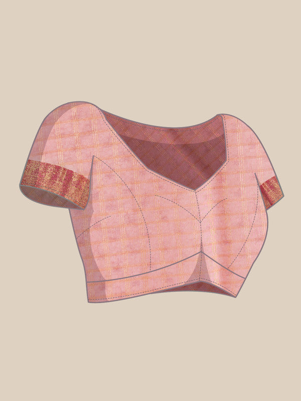 Pink Munga Silk Digital Print Floral Saree with Unstitched Blouse - Hiral Fashion | Grocsy