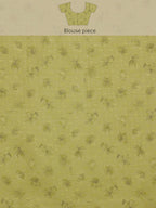 Olive Chiffon Digital Print Floral Saree with Unstitched Blouse - Hiral Fashion | Grocsy