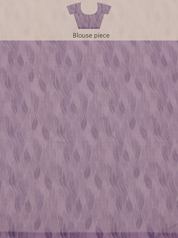 Purple Chiffon Digital Print Floral Saree with Unstitched Blouse - Hiral Fashion | Grocsy