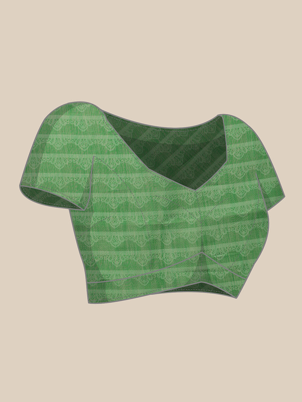 Hiral Fashion Green Banarasi Cotton Silk Abstract Digital Printed Saree | Grocsy