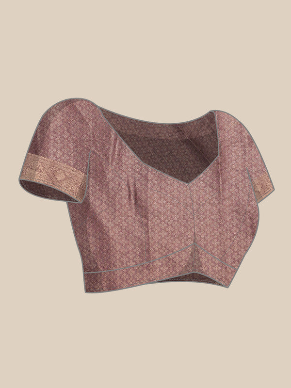 Gray Cotton Digital Print Floral Saree with Unstitched Blouse - Hiral Fashion | Grocsy