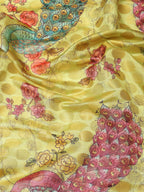 Green Art Silk Printed Polka Dots Saree with Unstitched Blouse - Hiral Fashion | Grocsy