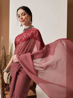 Hiral Fashion Maroon Bollywood Mul Cotton Abstract Digital Printed Saree | Grocsy