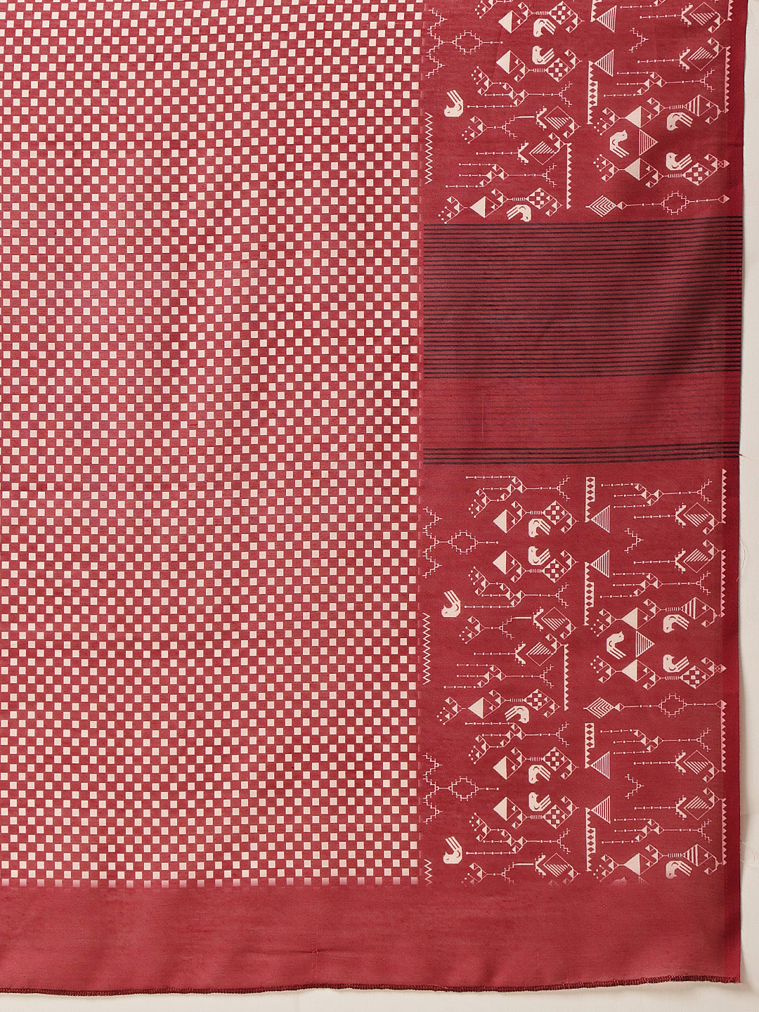 Hiral Fashion Maroon Bollywood Mul Cotton Abstract Digital Printed Saree | Grocsy