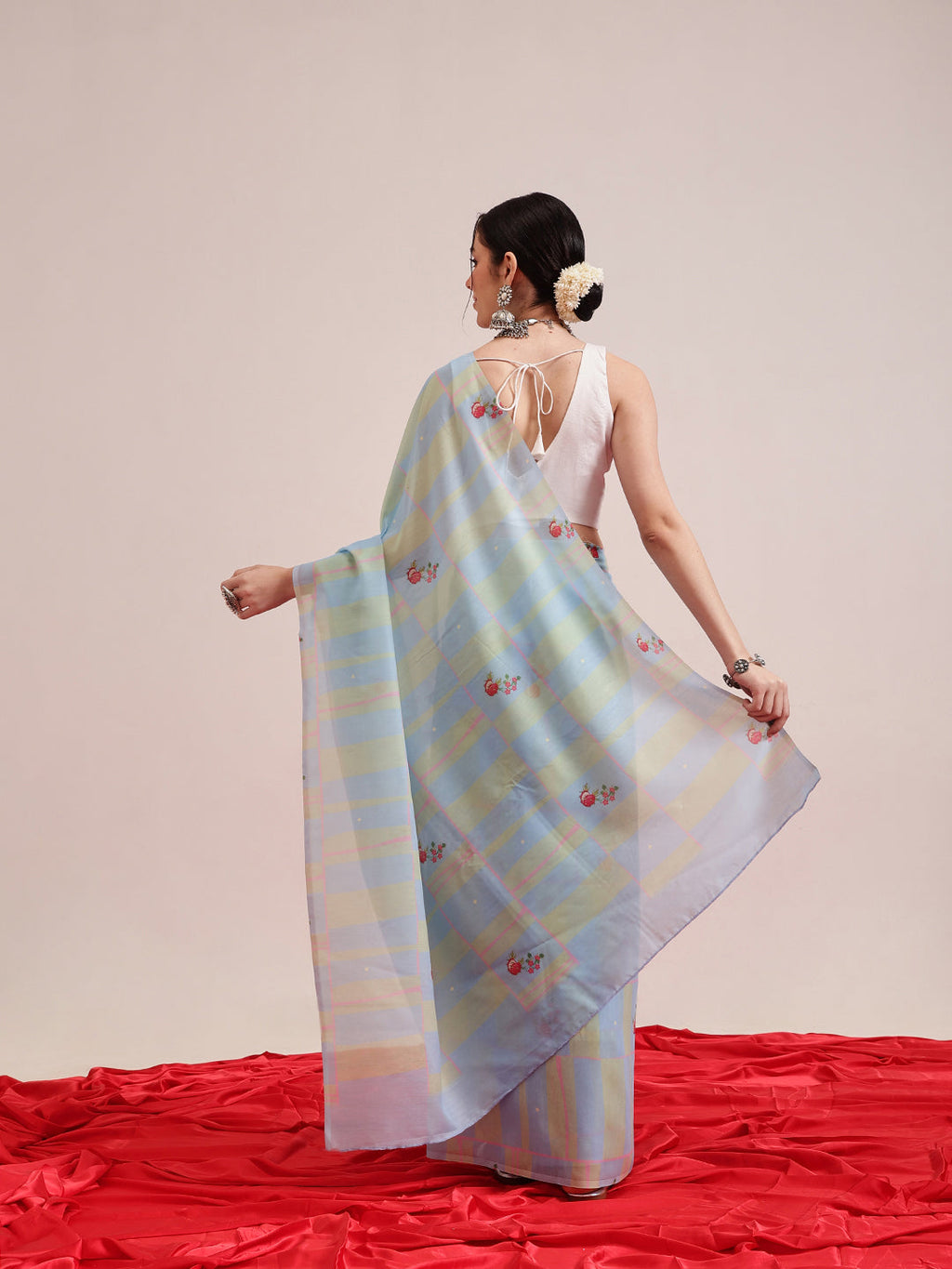 Hiral Fashion Blue Bollywood Mul Cotton Abstract Digital Printed Saree | Grocsy