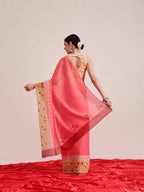 Hiral Fashion Pink Bollywood Mul Cotton Abstract Digital Printed Saree | Grocsy
