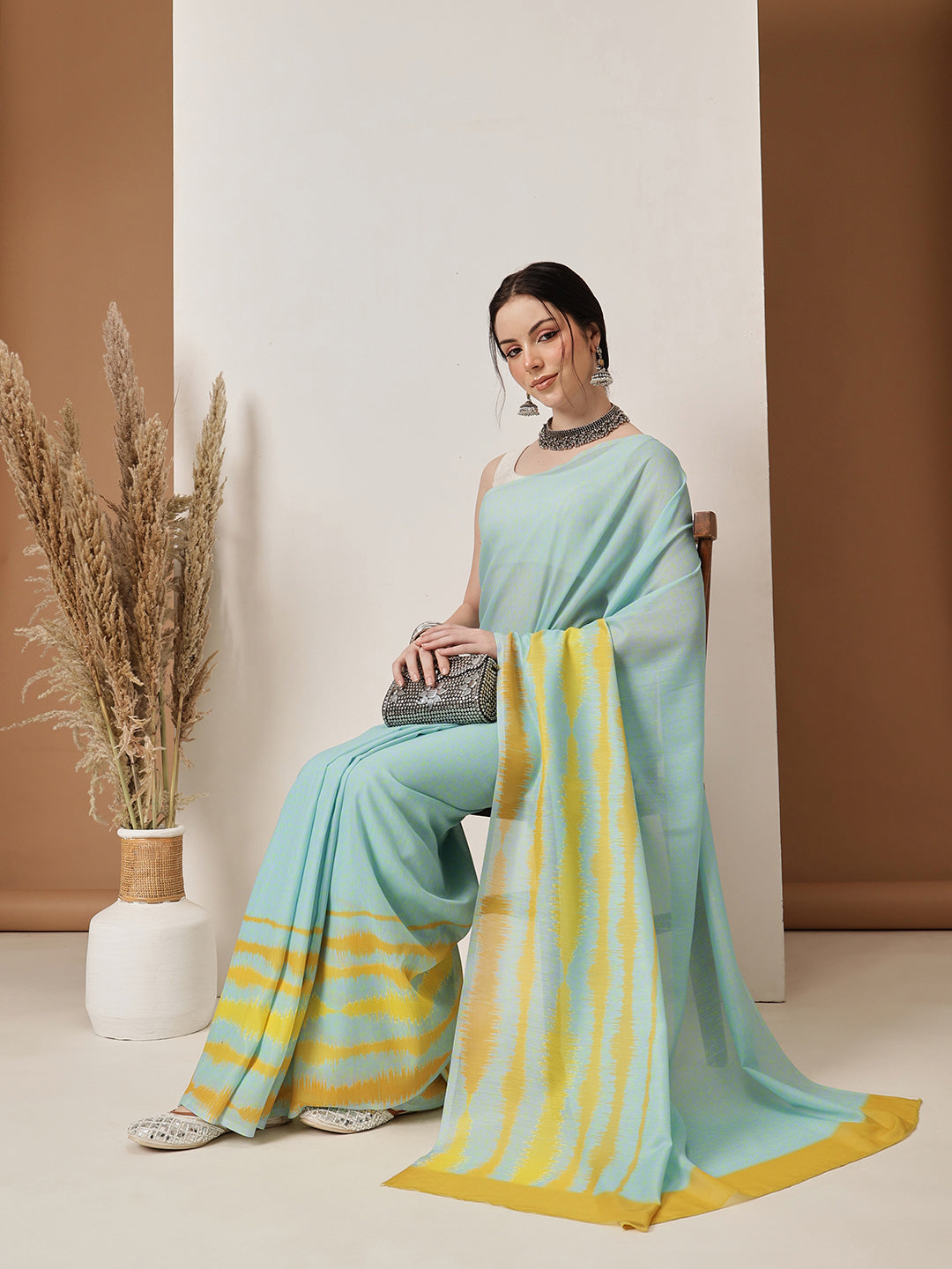 Hiral Fashion Teal Bollywood Mul Cotton Abstract Digital Printed Saree | Grocsy
