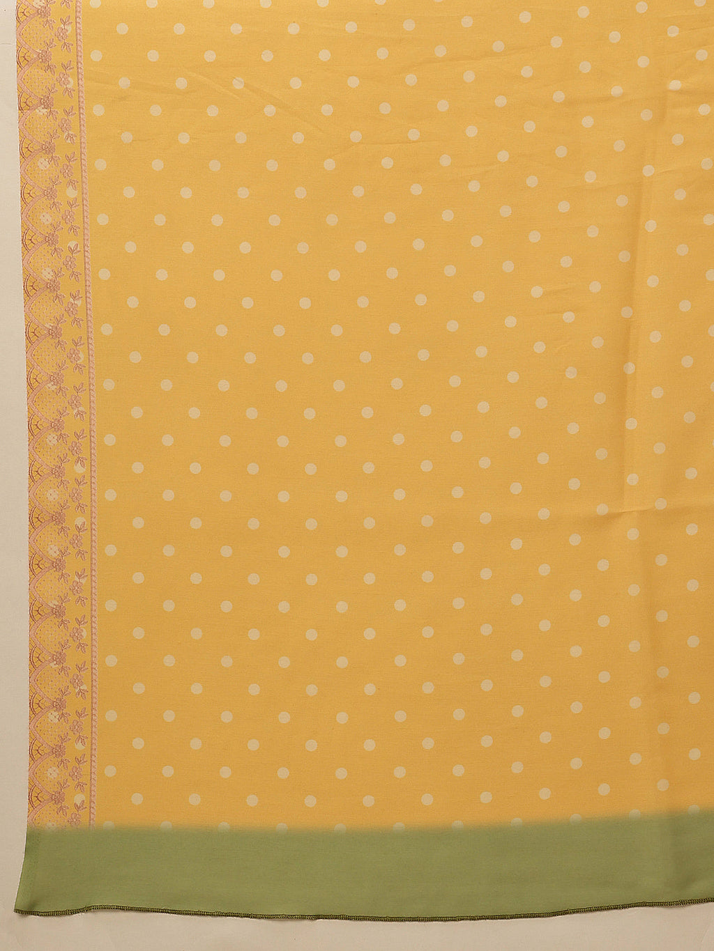 Hiral Fashion Mustard Bollywood Mul Cotton Polka Dots Digital Printed Saree | Grocsy