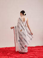 Hiral Fashion White Bollywood Mul Cotton Animal Print Digital Printed Saree | Grocsy