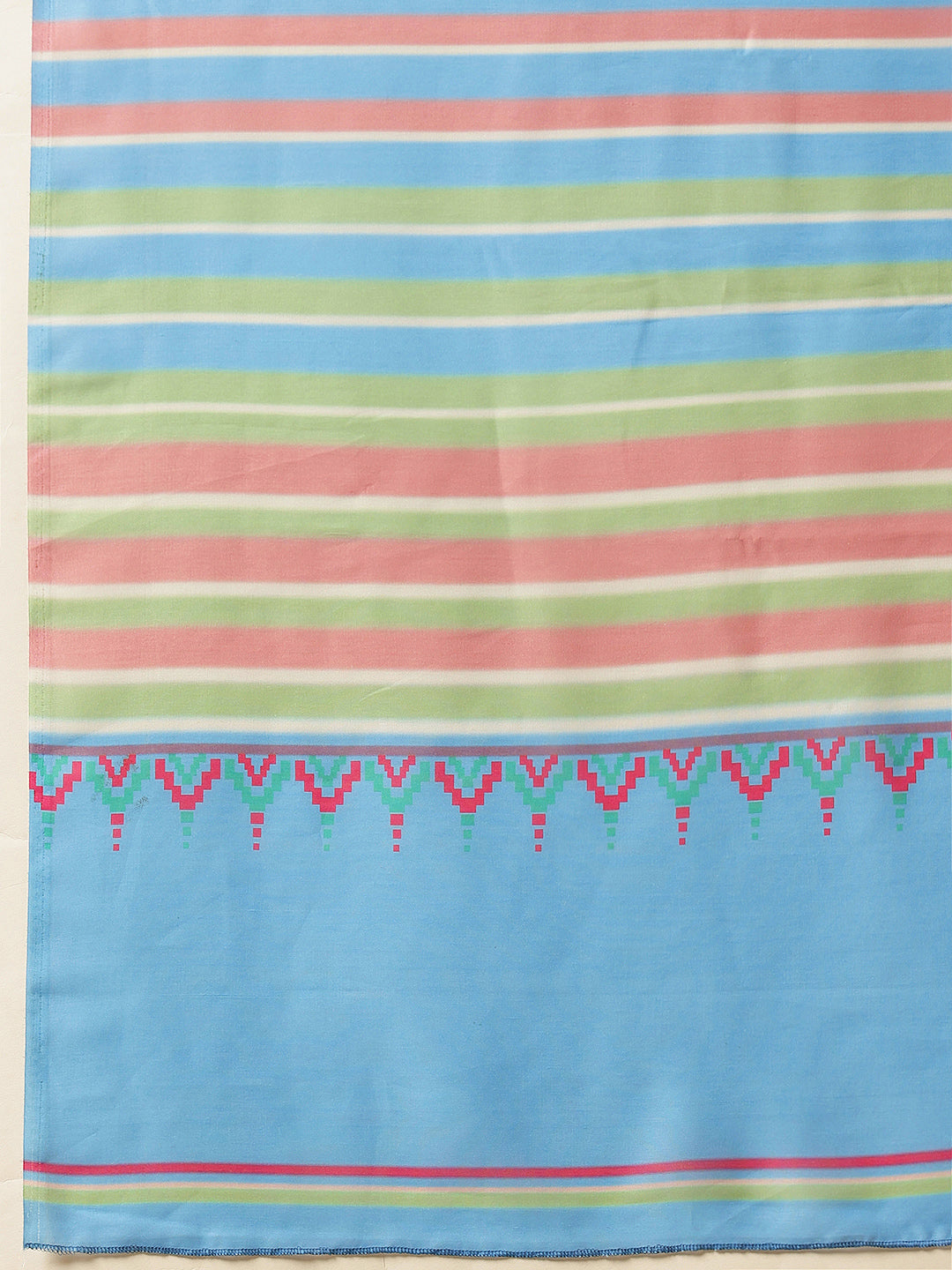 Hiral Fashion Blue Bollywood Mul Cotton Lahariya Digital Printed Saree | Grocsy