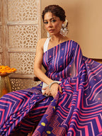 Hiral Fashion Navy Blue Bollywood Mul Cotton Abstract Digital Printed Saree | Grocsy