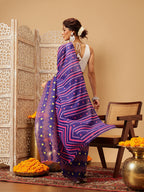 Hiral Fashion Navy Blue Bollywood Mul Cotton Abstract Digital Printed Saree | Grocsy