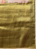 Hiral Fashion Lavender Banarasi Tissue Silk Floral Digital Printed Saree | Grocsy