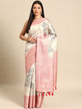 Multicolor Art Silk Woven Zari Design Kalamkari Saree with Unstitched Blouse - Hiral Fashion | Grocsy