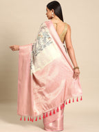 Multicolor Art Silk Woven Zari Design Kalamkari Saree with Unstitched Blouse - Hiral Fashion | Grocsy