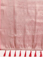 Multicolor Art Silk Woven Zari Design Kalamkari Saree with Unstitched Blouse - Hiral Fashion | Grocsy