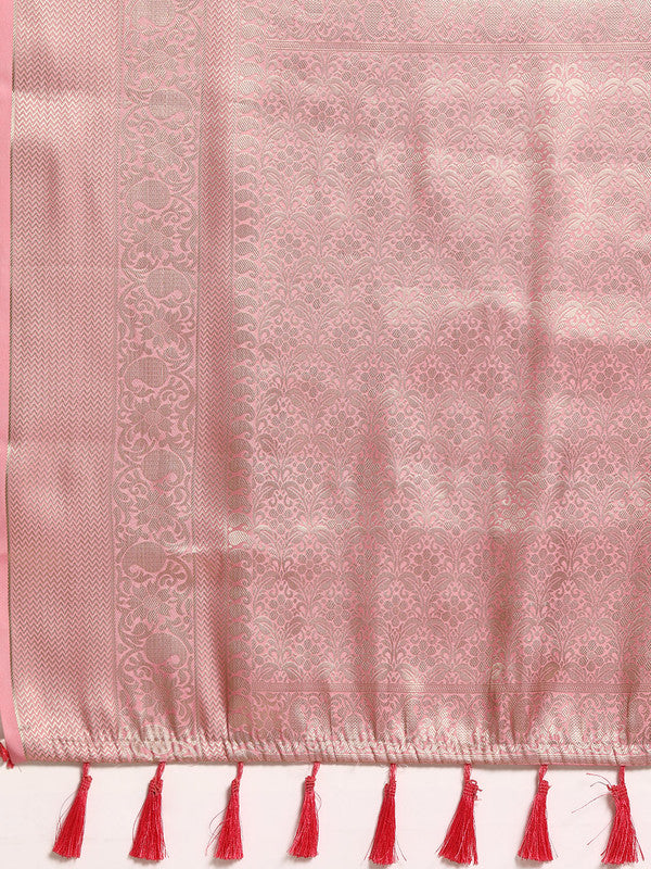 Multicolor Art Silk Woven Zari Design Kalamkari Saree with Unstitched Blouse - Hiral Fashion | Grocsy