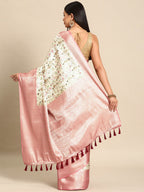 Multicolor Art Silk Woven Zari Design Kalamkari Saree with Unstitched Blouse - Hiral Fashion | Grocsy