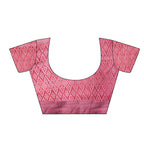Pink Art Silk Printed Floral Saree with Unstitched Blouse - Hiral Fashion | Grocsy