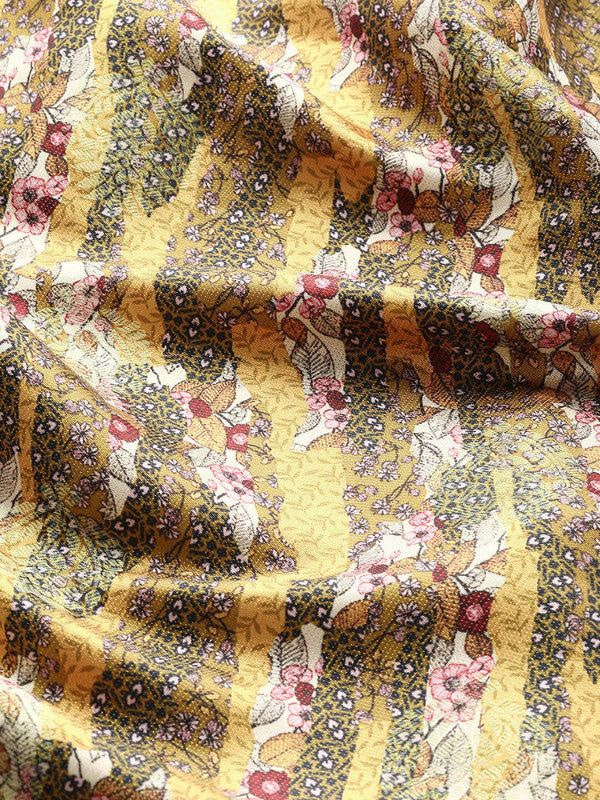 Multicolor Art Silk Woven Zari Design Floral Saree with Unstitched Blouse - Hiral Fashion | Grocsy
