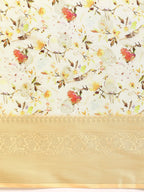 Multicolor Art Silk Woven Zari Design Floral Saree with Unstitched Blouse - Hiral Fashion | Grocsy